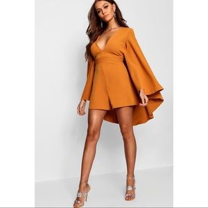 🌻💛 NEW Mustard Yellow Bell Sleeve V Neck Romper